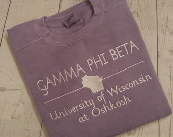 Gamma Phi Beta, Sorority Sweatshirt, Comfort Colors, Sorority, Monogrammed Sweatshirt, Personalized Sweatshirt
