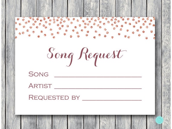 Wedding Song Request Card Wedding RSVP with Song Request