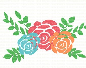 SVG Files Floral Swag silhouette cameo cricut design space Printable clipart Flower SVG Cutting File Printable Iron On Decal Heat Transfer