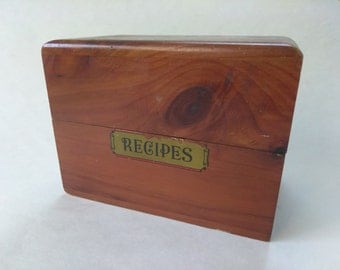 20% OFF Listed Price, Vintage Recipe Box, Wood Storage Box, #10