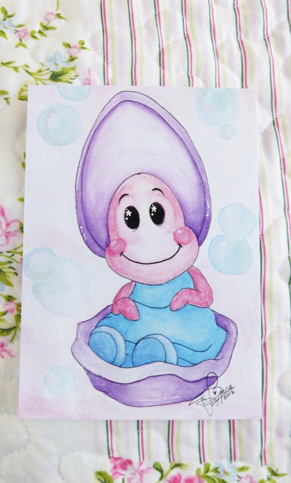 Items similar to Art print Disney inspired curious Oyster Alice in