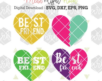 Best Friend SVG, heart svg, shirt design for baby & kids INSTANT DOWNLOAD vector files for cutting machines - svg, png, dxf, eps