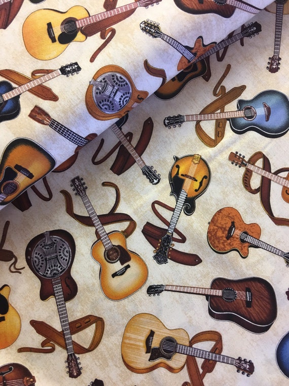 guitar music fabric material fabric sewing supply