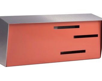 Mid Century Modern Mailbox | Modern Mailbox | Two Tone Stainless