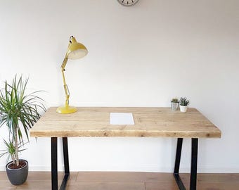 Industrial reclaimed wood desk