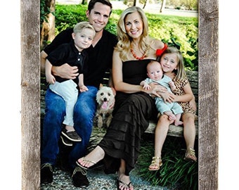 Barnwood USA Rustic Picture Frames, Weathered Gray, Reclaimed Wood Standard 1 1/4" Wide Photo Frames