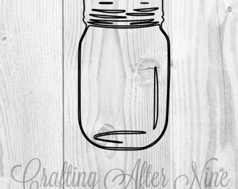 Mason Jar SVG, Cricut SVG, Mason Jar Monogram Frame, Monogram SVG, Frame Svg, Silhouette Cameo Cut File, Svg for Silhouette, Commercial Use