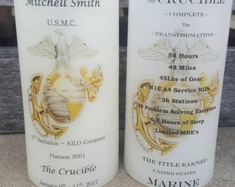 Marine Corps Crucible Candle Have it Personalized EGA USMC