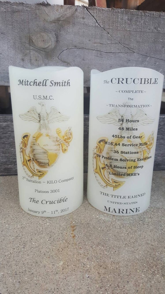 Marine Corps Crucible Candle Have it Personalized EGA USMC