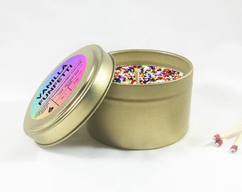 Vanilla Funfetti Tin Soy Candle (6 oz. )