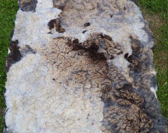 Felted rug, Blue Texelaar.