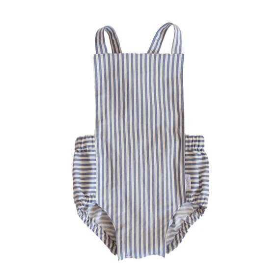Items similar to Grey stripe Dune Romper, Baby Romper, Unisex Romper