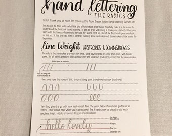 Hand Lettering Worksheets - digital download