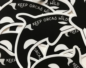 Keep Orcas Wild Vinyl Sticker