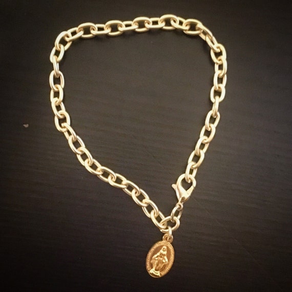 Total Consecration Chain Bracelet with Blessed Mother Medal