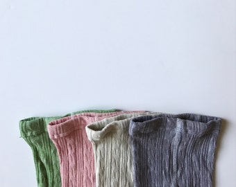 Spring Cable Knit Tights/ Spring Colors
