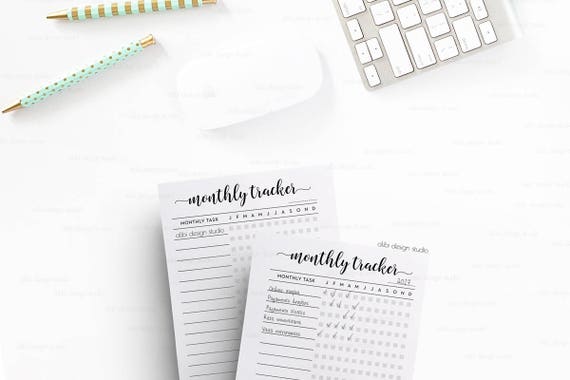 Monthly Tracker MINI Happy Planner Habit Tracker Habit