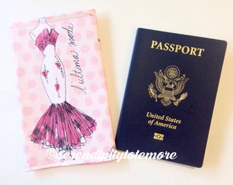 Paris Passport Cover, Fabric Passport Holder, Travel Gift, Passport Protector, Passport Cover, Gift for Her, Int'l Vacation