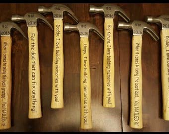 Personalized Hammer, SALE, Father's Day gift, Father of the Bride gift, Dad Keepsake, DAD Gift, Grandpa gift, DAD Birthday, Gift for Dad