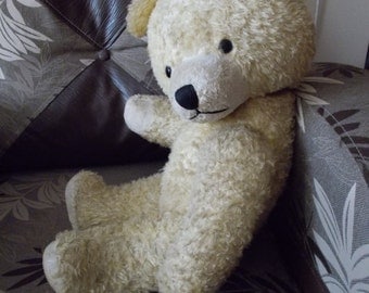 Vintage Old Teddy bear, 1950s, old charming and irresistible German vintage mohair bear with bakelite eyes