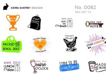 RWA 2017 Planner Stickers - writer stickers, planning stickers, bullet journal, Happy Planner, Erin Condren, Day Designer, RWA
