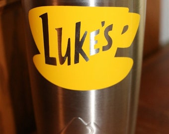 Gilmore Girls Luke's Diner Die Cut Decal! Mug Yeti Tumbler Decal, 3.5" wide, Ships Free!