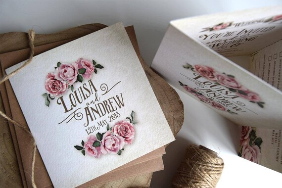 Rustic Rose Wedding Invitation Sample (Ivory)