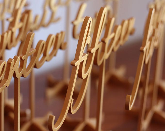 Gold Wedding Numbers - Table numbers-Wedding Numbers-Gold Table Numbers