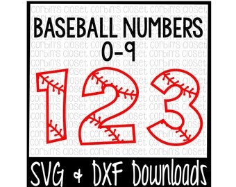 Download Baseball numbers svg | Etsy