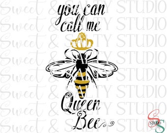 you can call me queen bee (B&W and gold files) digital file