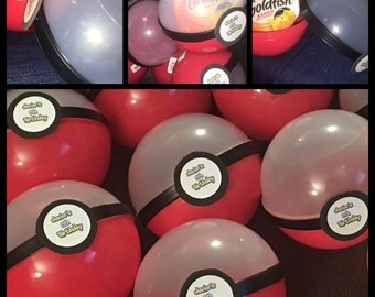 Pokeball favors Pokemon party Pikachu birthday favors SOLD BY EACH (1)