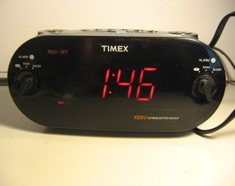 Timex Dual Alarm Clock Radio - Black