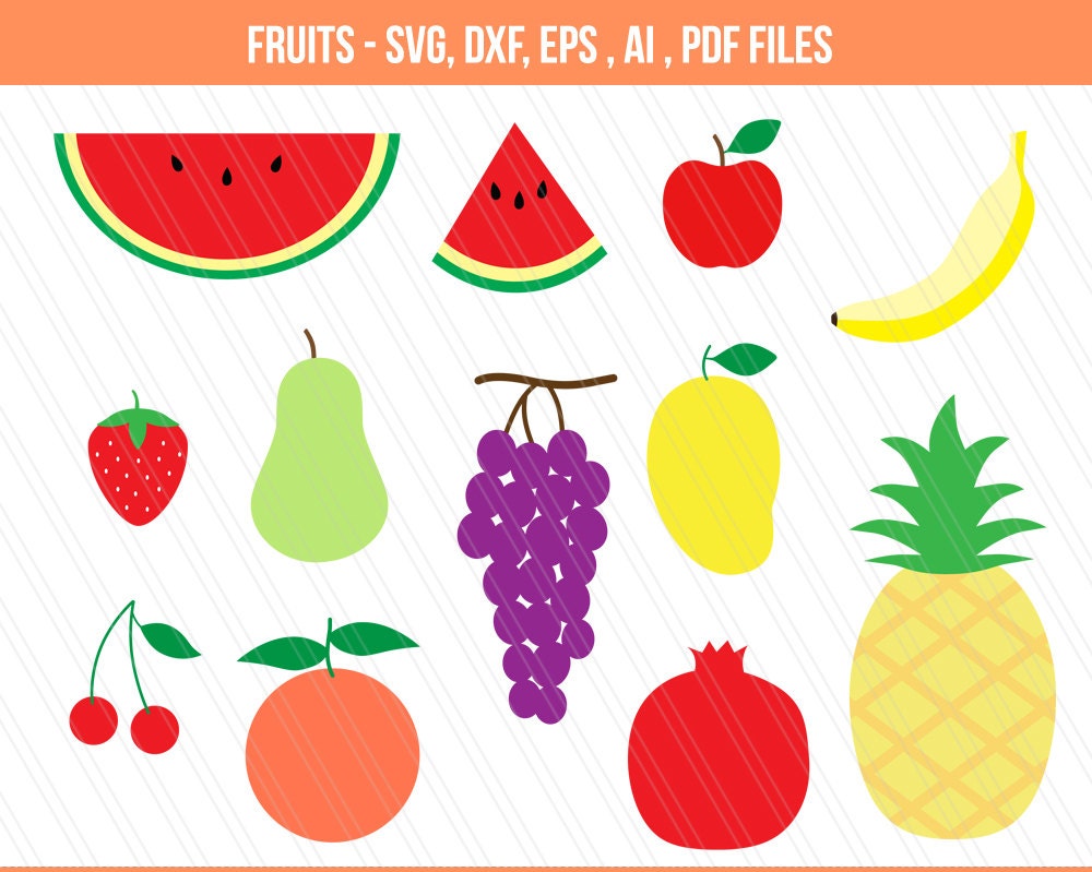Download Fruits SVG cut Files Fruits DXF Fruits clipart Apple