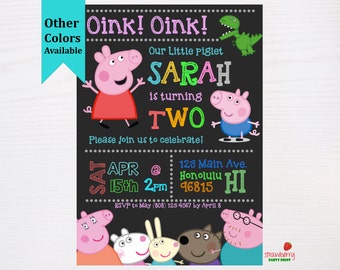 Peppa Pig Invitation, Peppa Pig Birthday Invitation, Peppa Pig Invite, Peppa Birthday, George Pig Birthday, Party Printables