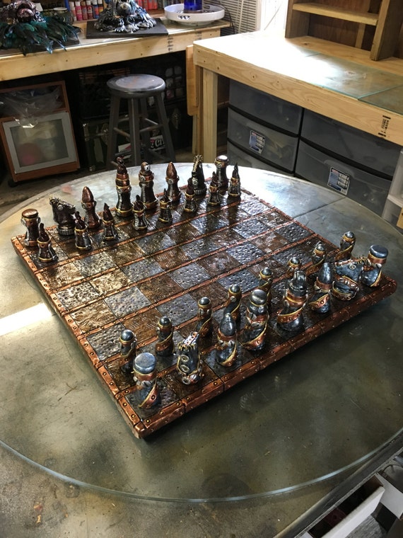 Steampunk Chess Set by SteamPunkArtEmporium steampunk buy now online