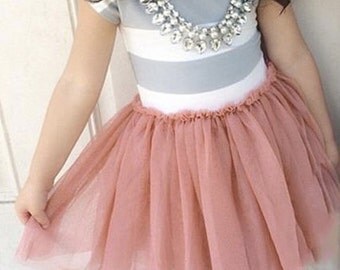 pink and grey frock