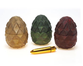 Dragon Egg Bullet Vibrator Container - INCLUDES VIBRATOR
