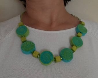 Handmade felt necklace