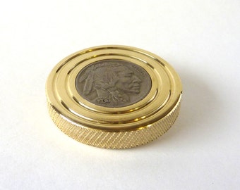 The FlatTop EDC Spin Top - Brass Buffalo Fidget Top
