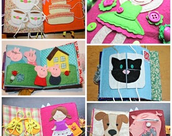 Quiet book, girl, toddler, busy book, customised, made to order
