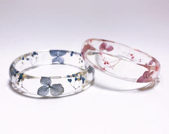 Pressed flowers bangles, real flowers bangles, resin bangles,Botanical Jewellery, real flowers bracelet , pressed flowers bracelets