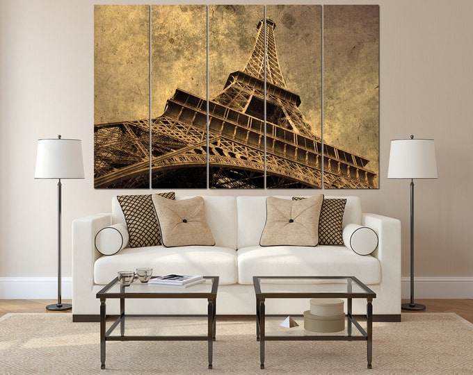 Large Eiffel Tower decoration wall art, Eiffel Tower Paris photography home decor, Eiffel Tower print on canvas, Paris wall decor