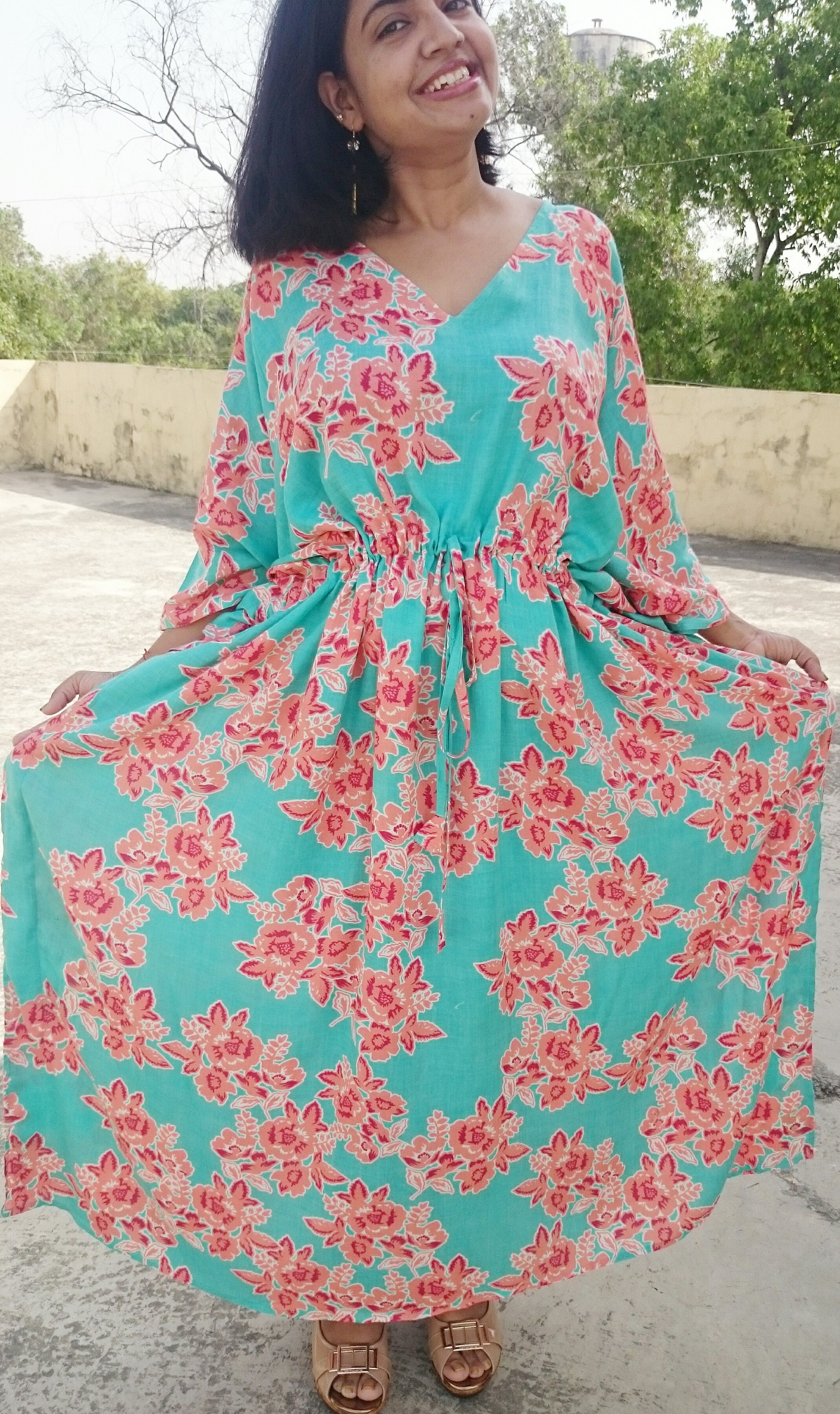 Matching mom and baby robe Maternity caftan gown Pregnancy