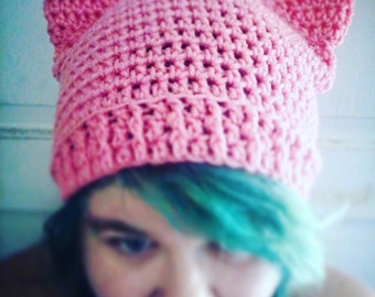 Pink PussyHat, PussyHat Project, Pink hat , Cat hat, Crochet hat