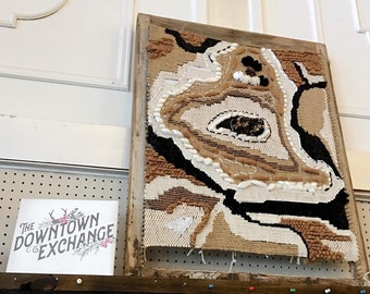 Extra large woven wall hanging nuetral toned