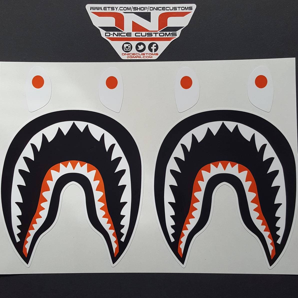 2 Bape Shark Decals