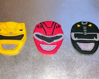 Power Rangers Cake Toppers - Power Rangers Cake - Power Ranger Fondant - Kids Birthday Cake Topper