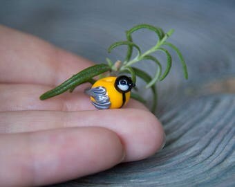 Jewelry beads - birds. Glass lampwork bead. Lampwork bird bead. Glass bird. Bullfinch Bird bead. Tit bird bead. Dove besd. White bird bead.