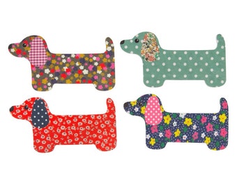 4 Dachshund Nail Files - Assorted - Sass & Belle Collection. Gift idea. Stocking filler. Beauty. Personal care.