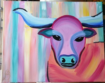 Rainbow cow | Etsy